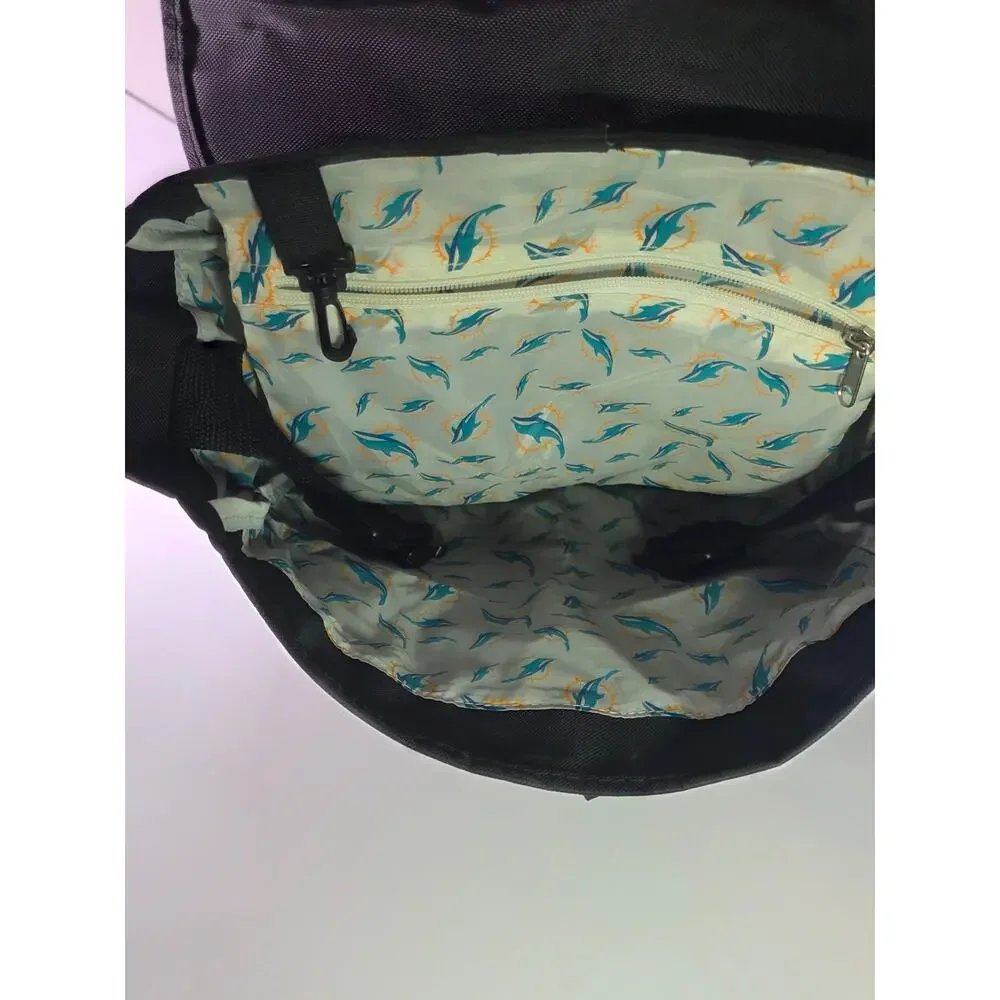 Miami Dolphins NFL Premium Diaper Bag Changing Pad Black Baby Travel Tote